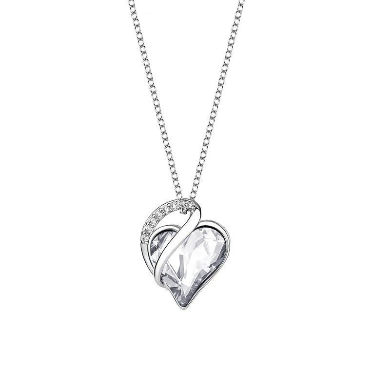 925 Silver Heart - Shaped Geometric Necklace - Iandy