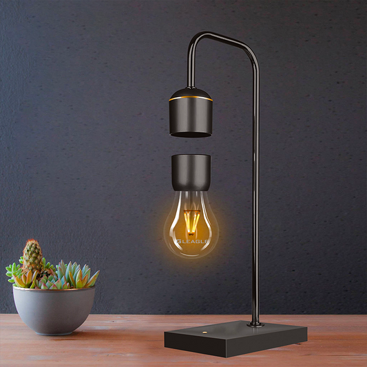 Table lamp with levitation light bulb
