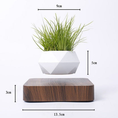 Imitation Wood Grain Suspended Polygonal Flower Pot - Iandy