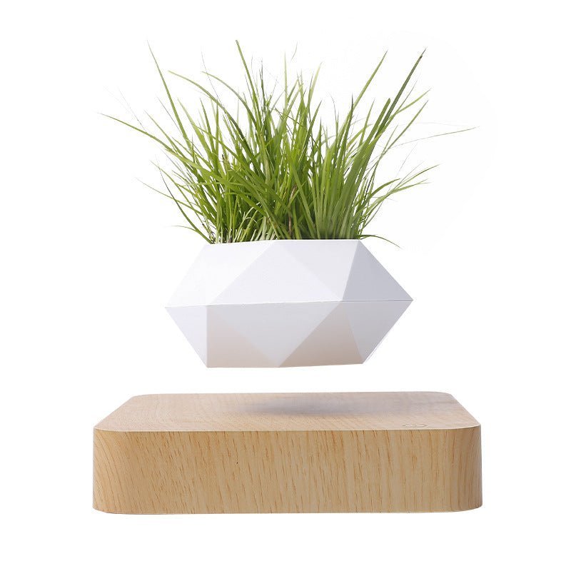 Imitation Wood Grain Suspended Polygonal Flower Pot - Iandy