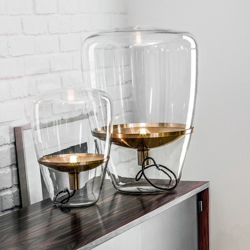 Post - Modern Glass and Iron Table Lamp - Iandy