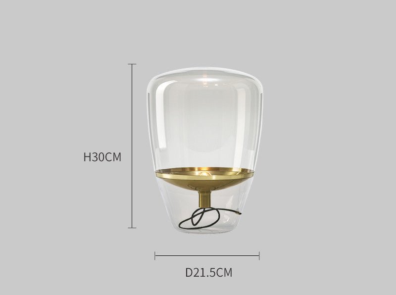 Post - Modern Glass and Iron Table Lamp - Iandy