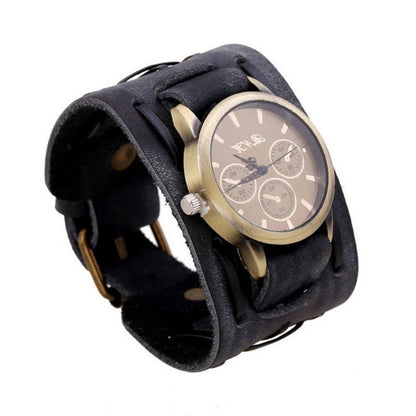 Retro Cowhide Punk Wrist Watch - Iandy