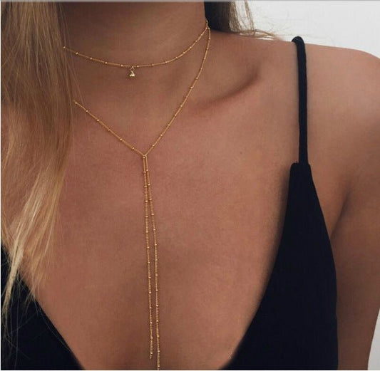 Retro Geometric Clavicle Necklace - Iandy