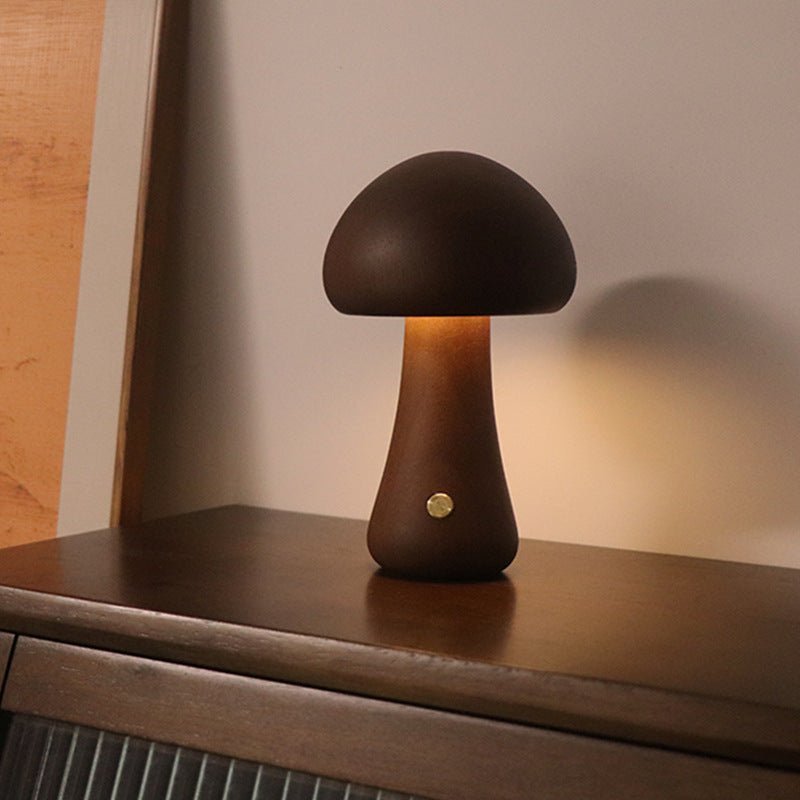 Wooden Cute Mushroom LED Night Light - Iandy