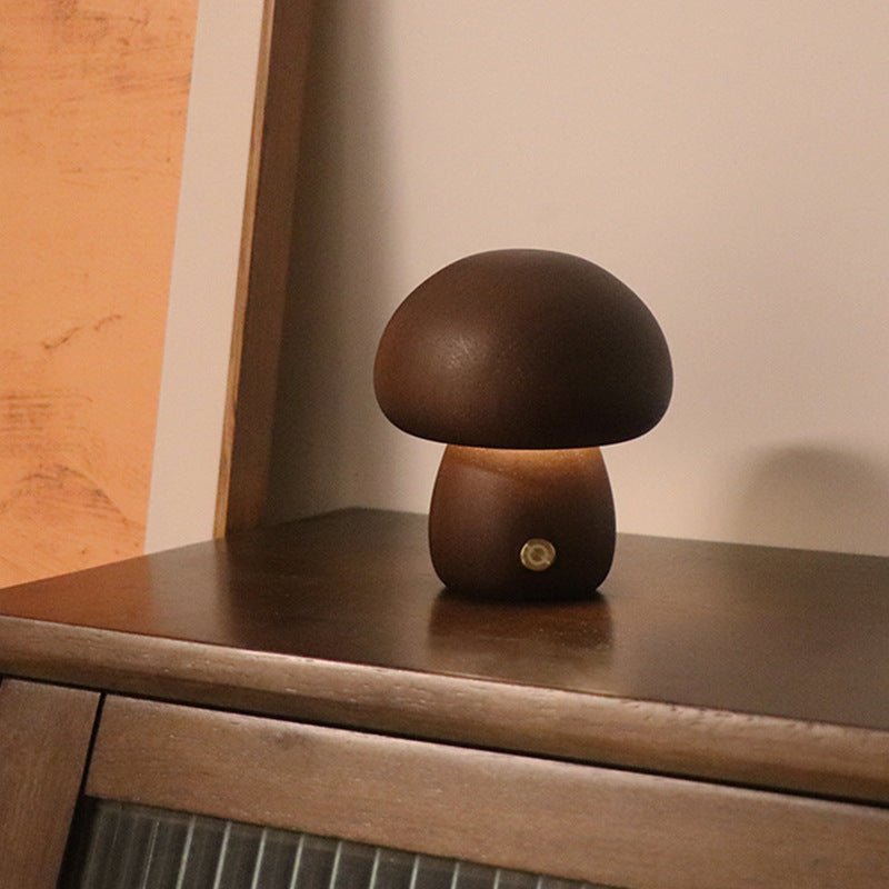 Wooden Cute Mushroom LED Night Light - Iandy