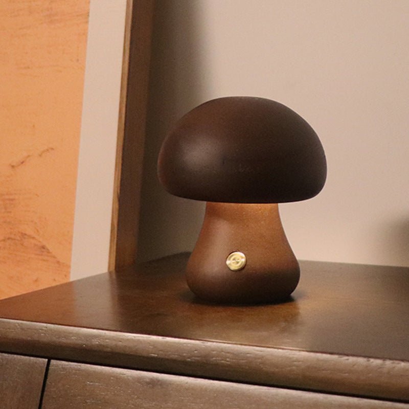 Wooden Cute Mushroom LED Night Light - Iandy